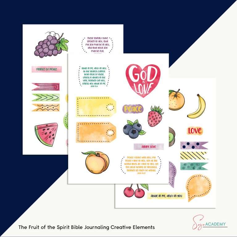 The Fruit of the Spirit: Abide in Christ and Bear Much Fruit (Part 1) Bible Journaling Kit