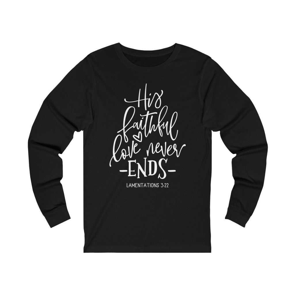 His Faithful Love Unisex Jersey Long Sleeve Tee