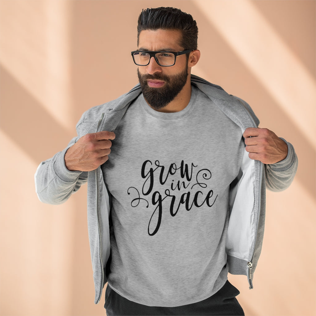 Grow in Grace Unisex Premium Crewneck Sweatshirt