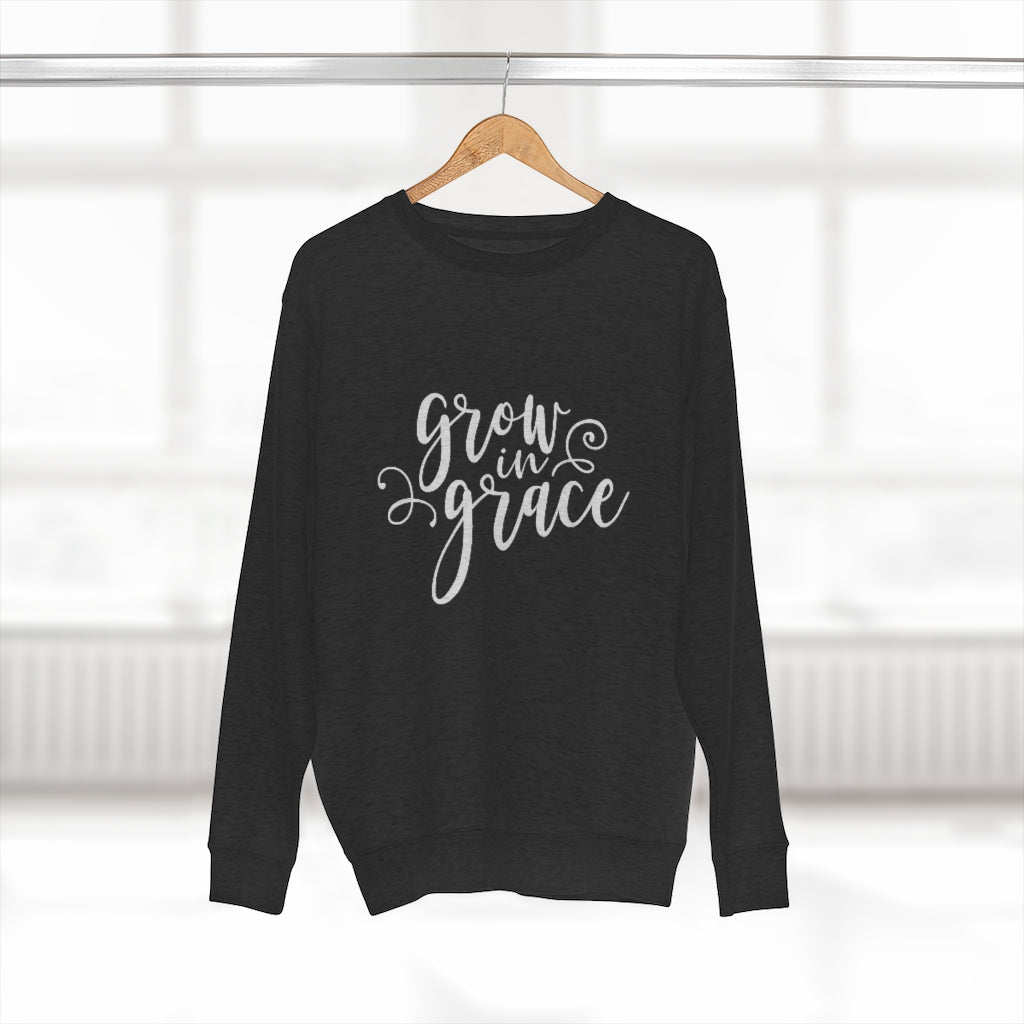 Grow in Grace Unisex Premium Crewneck Sweatshirt