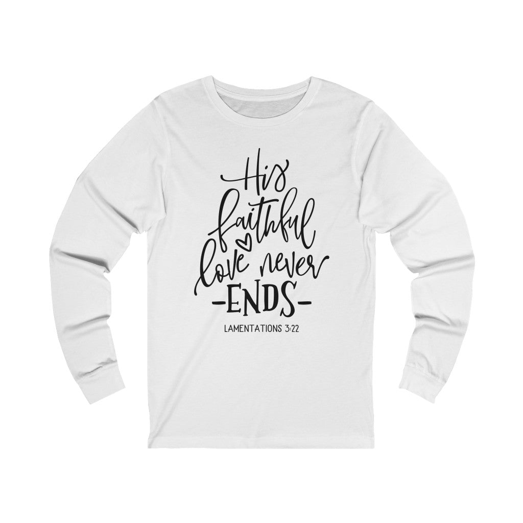 His Faithful Love Unisex Jersey Long Sleeve Tee