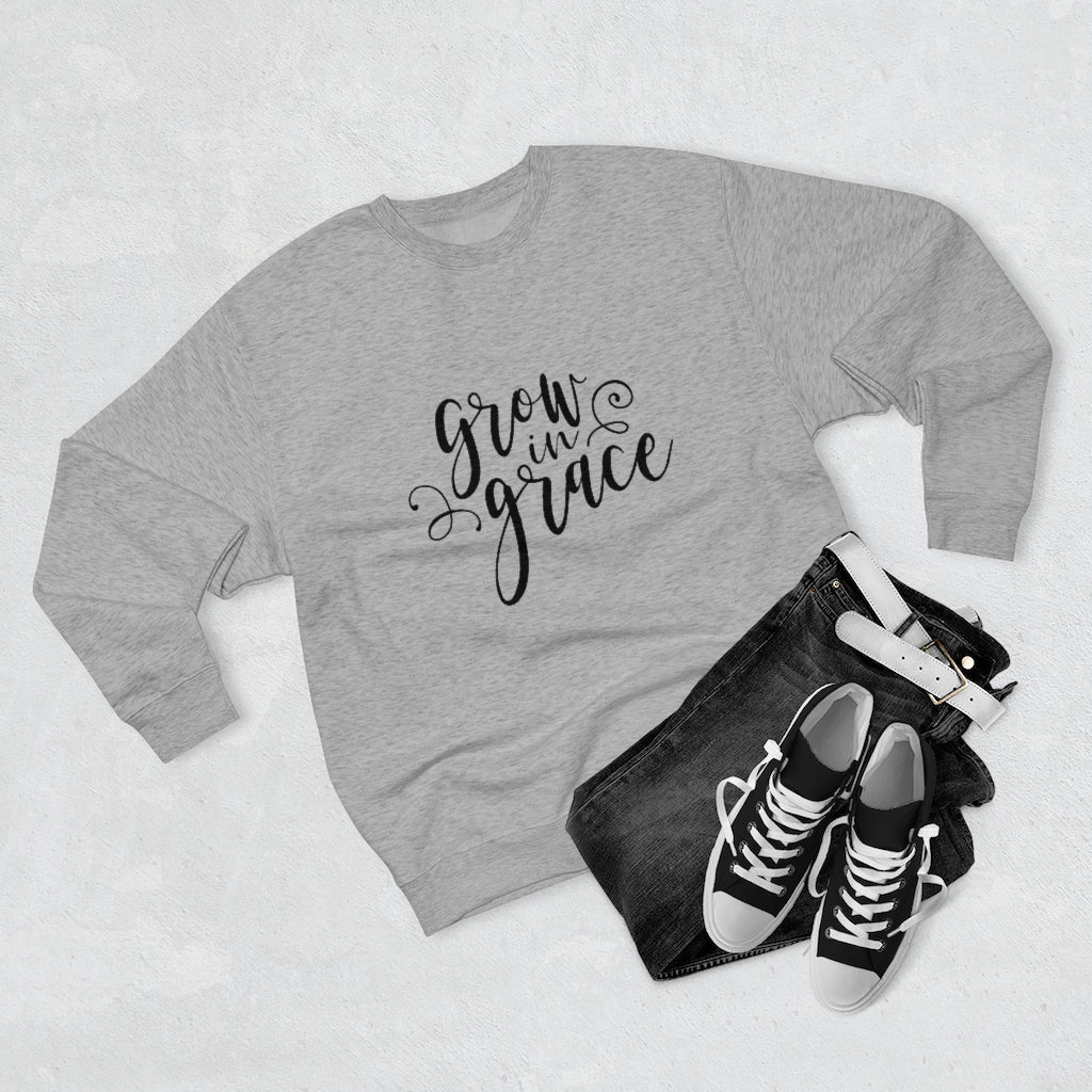 Grow in Grace Unisex Premium Crewneck Sweatshirt