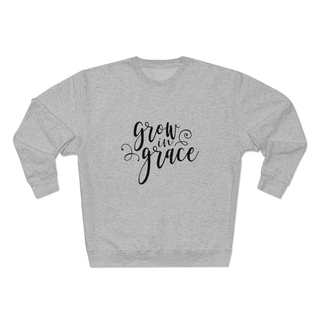 Grow in Grace Unisex Premium Crewneck Sweatshirt