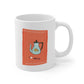 I Heart Coffee {orange} Mug 11oz
