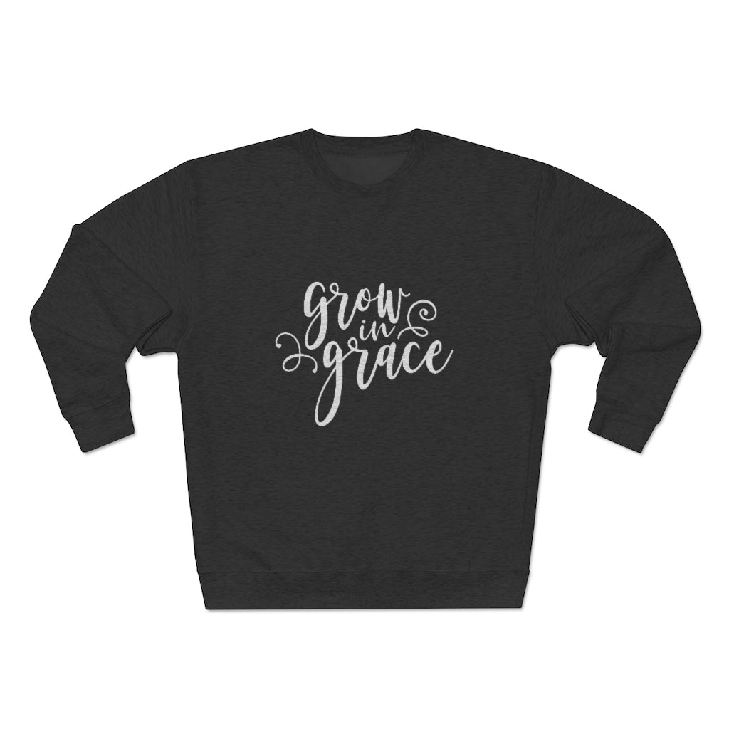 Grow in Grace Unisex Premium Crewneck Sweatshirt