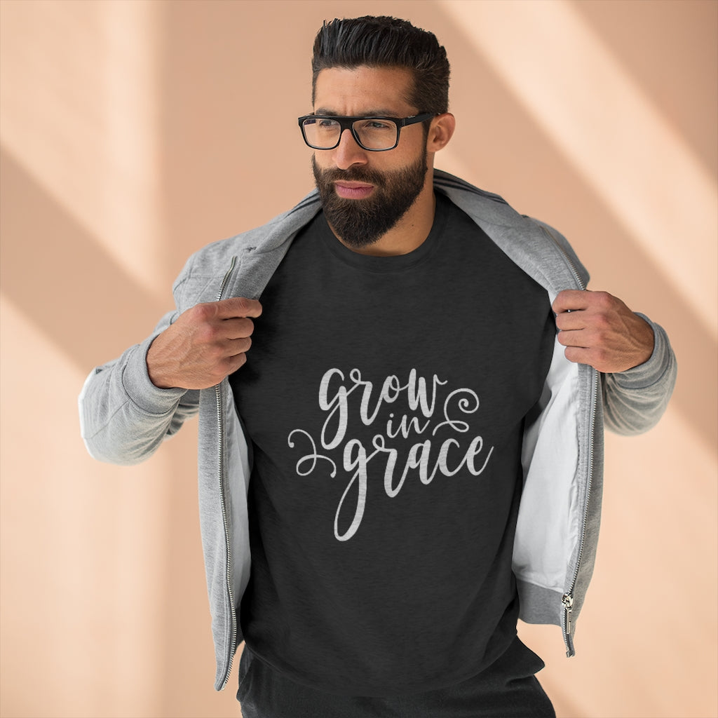 Grow in Grace Unisex Premium Crewneck Sweatshirt