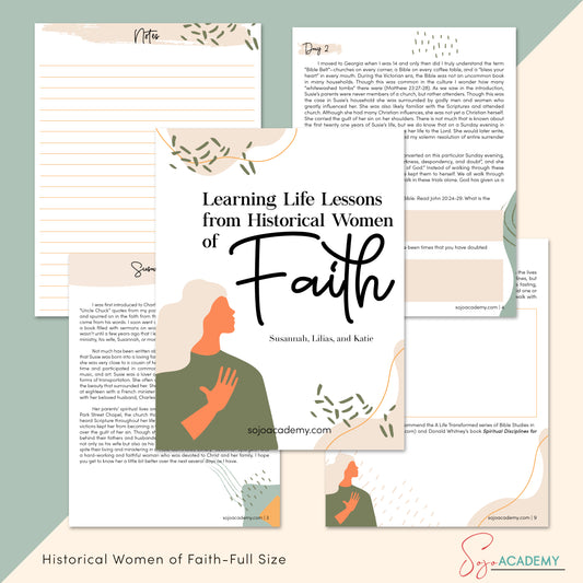 Learning Life Lessons from Historical Women of Faith: 4-Week Bible Study