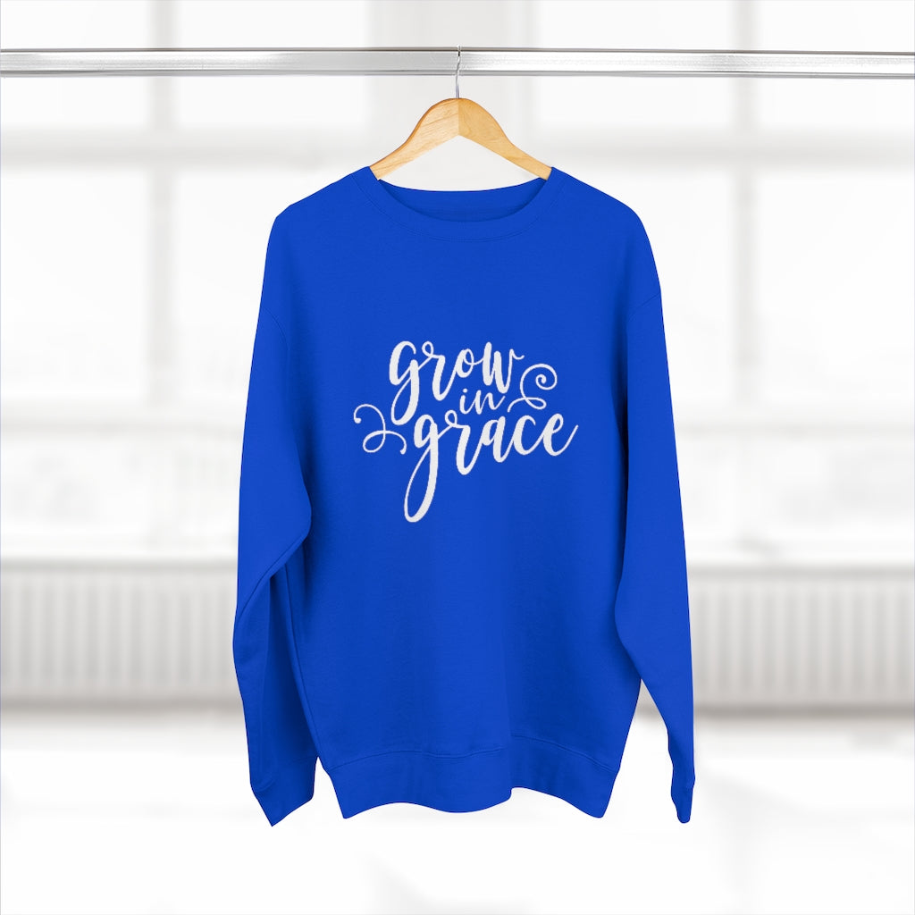 Grow in Grace Unisex Premium Crewneck Sweatshirt