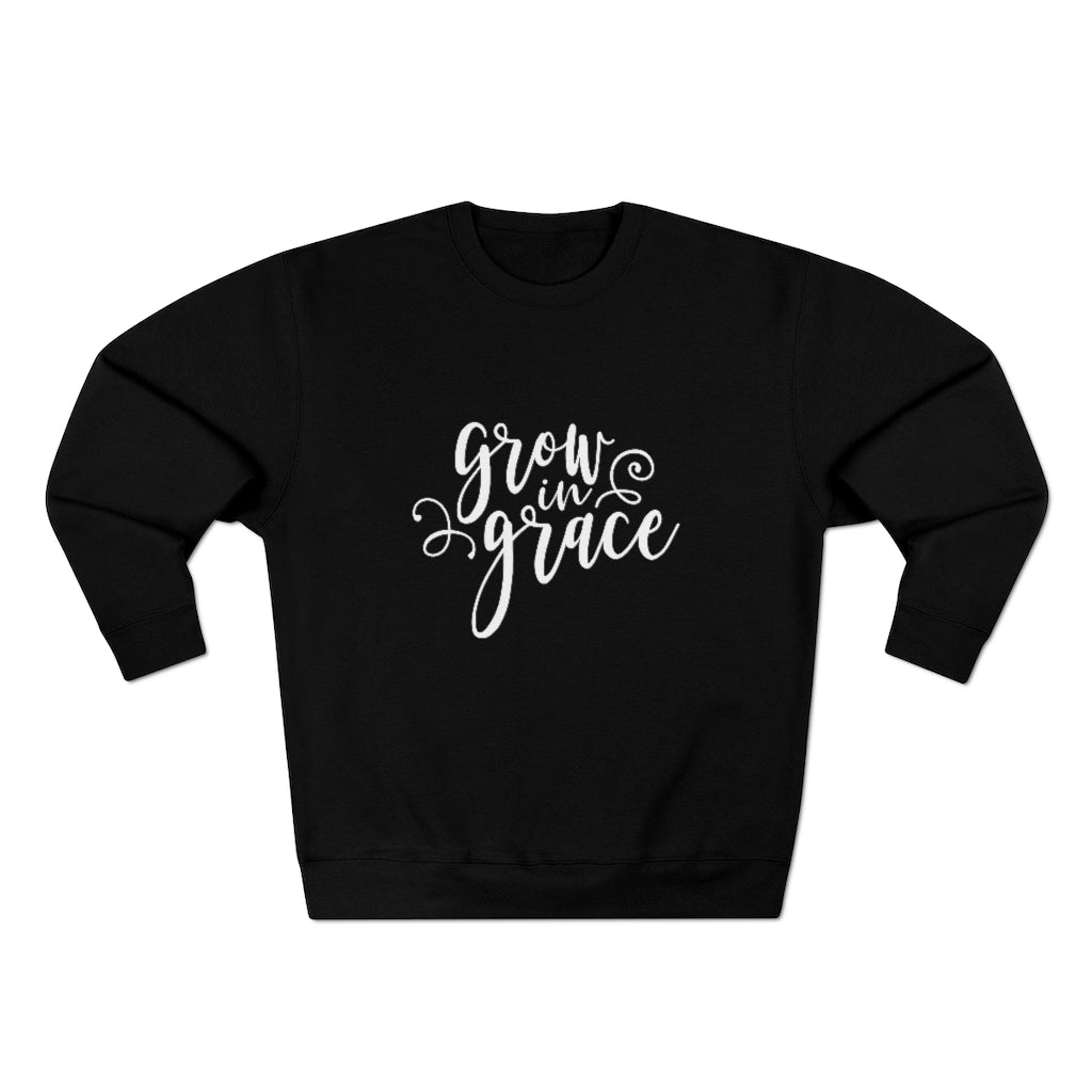 Grow in Grace Unisex Premium Crewneck Sweatshirt