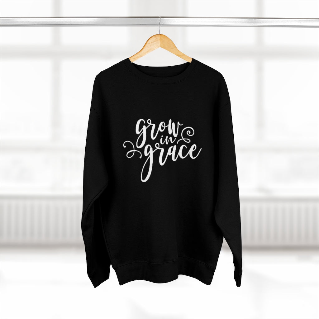 Grow in Grace Unisex Premium Crewneck Sweatshirt