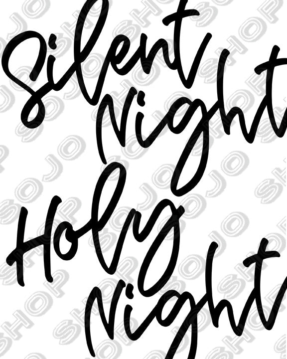 Christmas Silent Night, Holy Night Printable