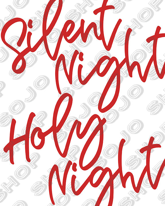 Christmas Silent Night, Holy Night Printable